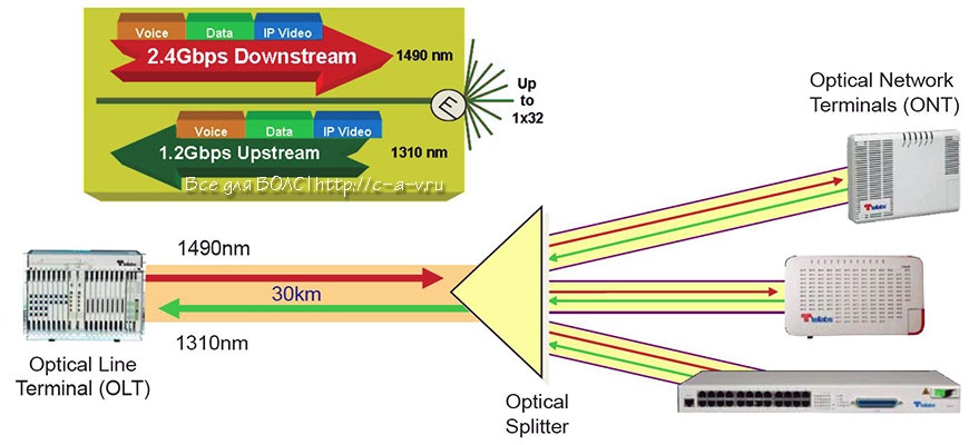Особенности сети Passive optical network
