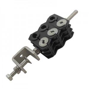 Зажим фидерный комбинированный для оптоволоконного кабеля (FO)4-7мм и кабеля питания (DC)9-14мм Feeder Cable Clamp 3х4/7-3х9/14 Зажим фидерный комбинированный для оптоволоконного кабеля (FO)4-7мм и кабеля питания (DC)9-14мм Feeder Cable Clamp 3х4/7-3х9/14