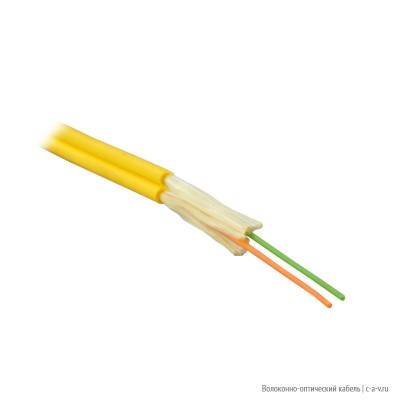 PANDUIT FPEL902 Кабель волоконно-оптический 9/125 (OS1) одномодовый, zip cord, для внутренней прокладки, 2 волокна, диаметр 2 мм, LSZH, желтый