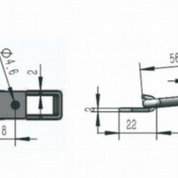 Замок регулируемый тип 3 L92-108 (AISI 304) в комплекте с крючком