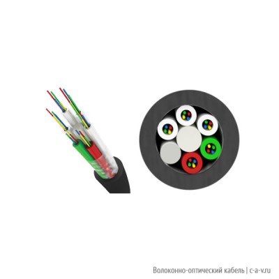 Трансвок ОКМТ-О-6(2,0)Сп-24(1/62,5) (1,5кН) Кабель волоконно-оптический 62.5/125 многомодовый, 24 волокна, магистральный диэлектрический, c полимерной защитной оболочкой, для прокладки в пластмассовый трубопровод, черный