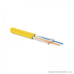 Hyperline FO-D3-IN-9-2-LSZH-YL Кабель волоконно-оптический 9/125 (OS2) одномодовый, 2 волокна, duplex, zip-cord, плотное буферное покрытие (tight buffer) 3.0 мм, для внутренней прокладки, LSZH, желтый