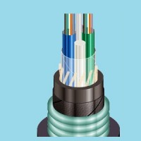 Оптический кабель ОАрБгП с бронёй из слоя арамидных нитей и гофрированной стальной ленты  (ОарБгП-С)