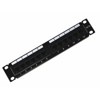 Патч-панель 10" 1U на 12 портов RJ45 UTP Cat5e