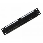 Патч-панель 10", 1U, 12 портов RJ-45, категория 5e, UTP