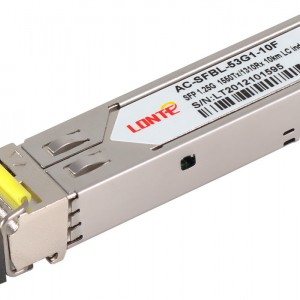 SFP WDM 1.25G Tx1550/Rx1310 10km LC DDM (industrial)